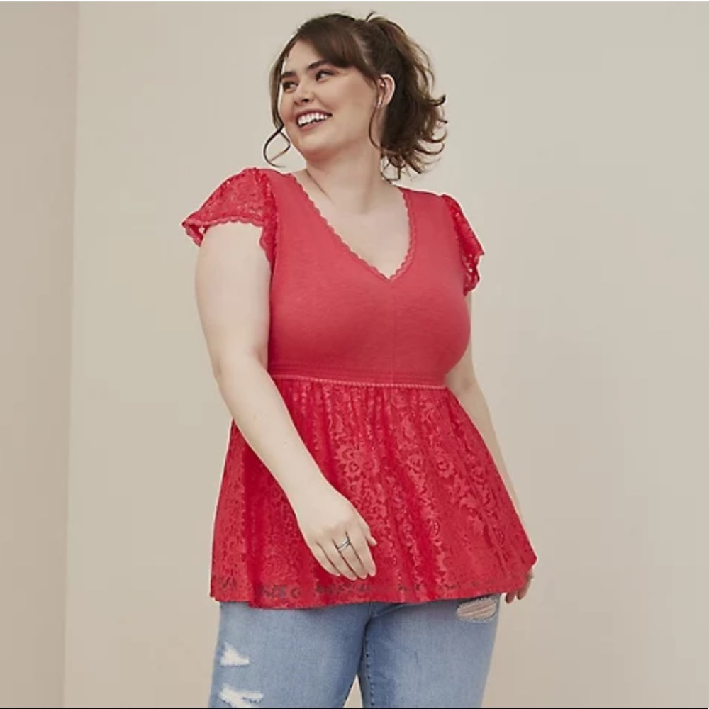 NWT Torrid Babydoll Top